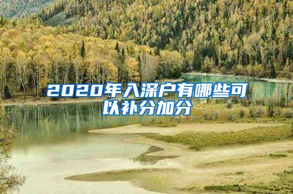 2020年入深户有哪些可以补分加分