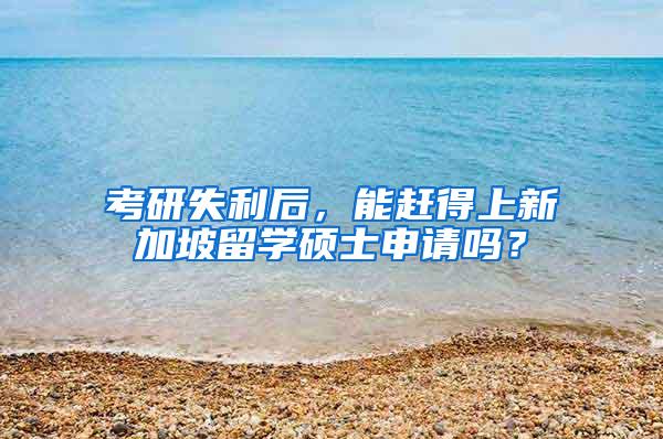 考研失利后，能赶得上新加坡留学硕士申请吗？