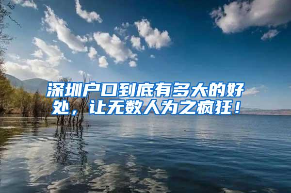 深圳户口到底有多大的好处，让无数人为之疯狂！