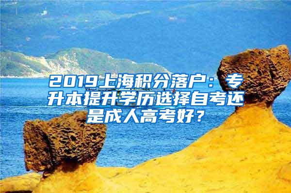 2019上海积分落户：专升本提升学历选择自考还是成人高考好？