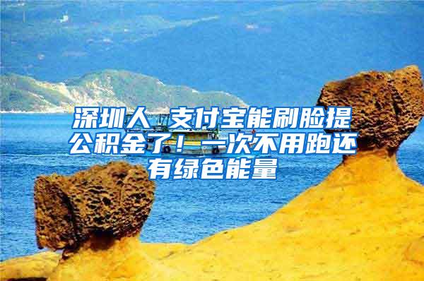 深圳人 支付宝能刷脸提公积金了！一次不用跑还有绿色能量