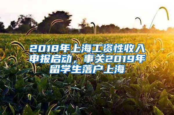 2018年上海工资性收入申报启动，事关2019年留学生落户上海