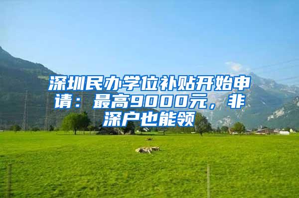 深圳民办学位补贴开始申请：最高9000元，非深户也能领