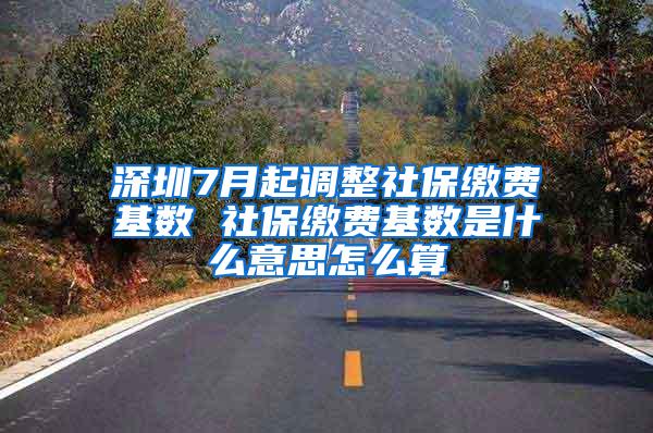 深圳7月起调整社保缴费基数 社保缴费基数是什么意思怎么算