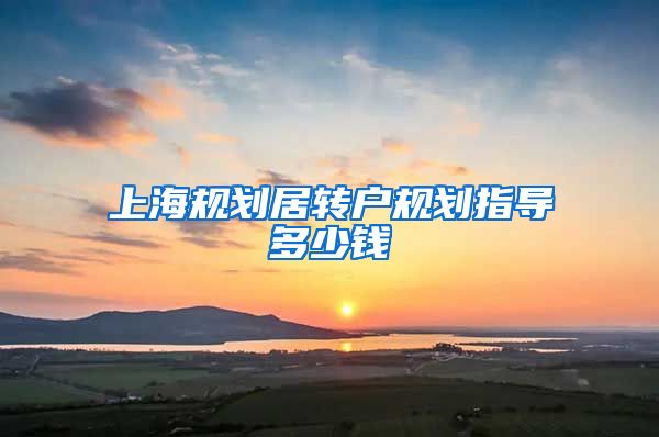 上海规划居转户规划指导多少钱