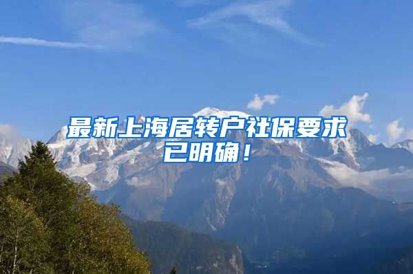 最新上海居转户社保要求已明确！