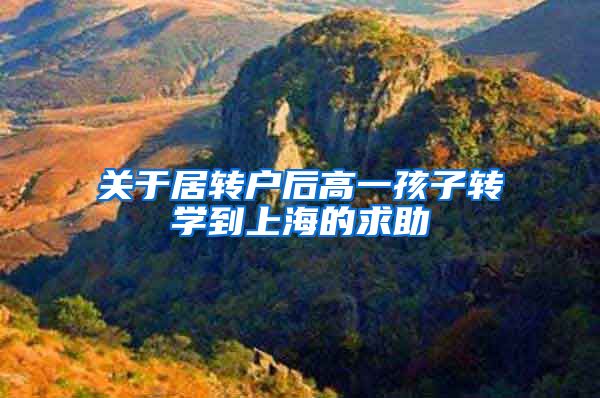 关于居转户后高一孩子转学到上海的求助
