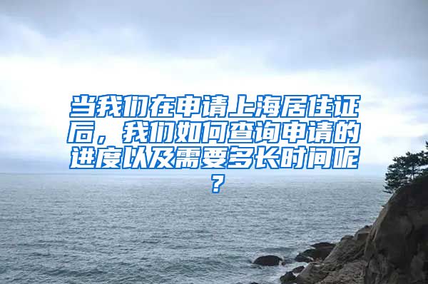 当我们在申请上海居住证后，我们如何查询申请的进度以及需要多长时间呢？