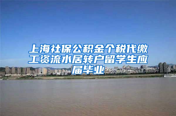 上海社保公积金个税代缴工资流水居转户留学生应届毕业