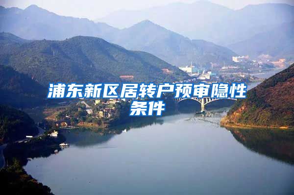 浦东新区居转户预审隐性条件