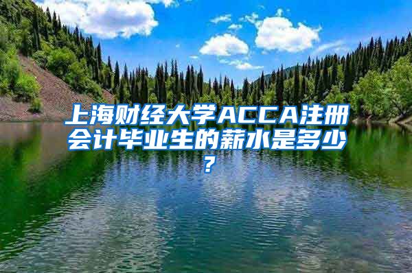 上海财经大学ACCA注册会计毕业生的薪水是多少？