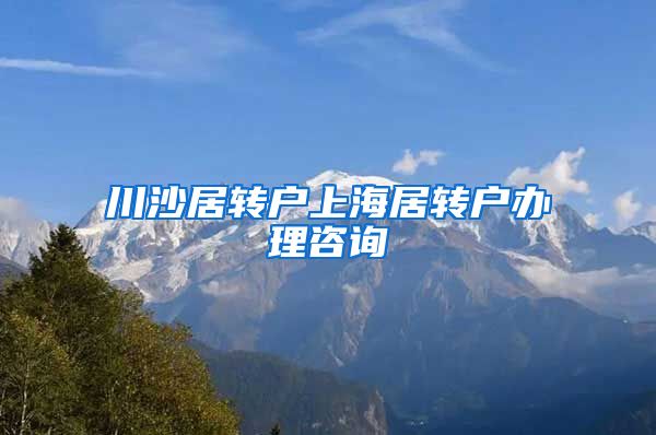 川沙居转户上海居转户办理咨询