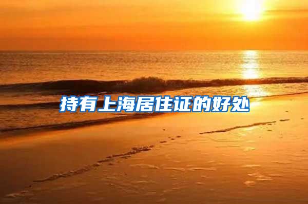 持有上海居住证的好处