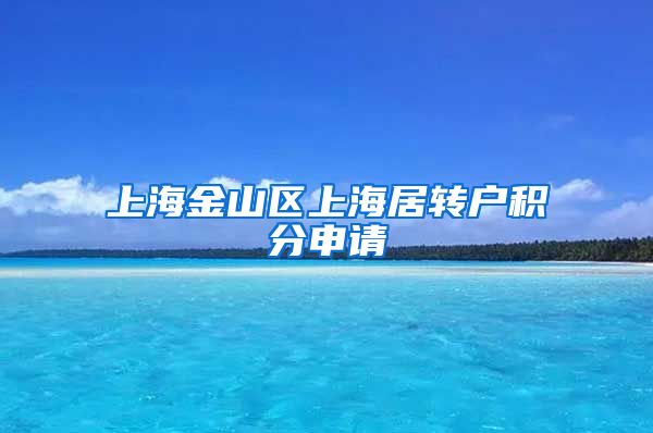 上海金山区上海居转户积分申请