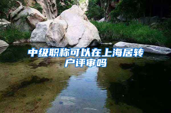 中级职称可以在上海居转户评审吗