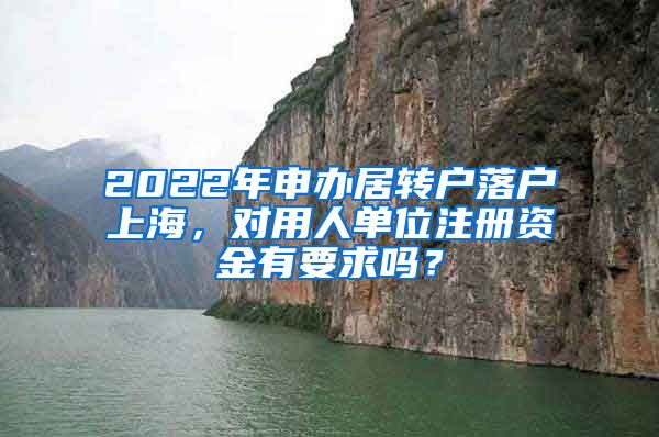 2022年申办居转户落户上海，对用人单位注册资金有要求吗？