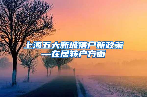 上海五大新城落户新政策—在居转户方面