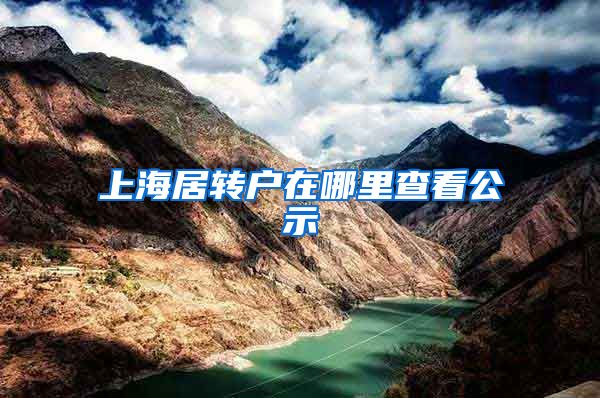 上海居转户在哪里查看公示