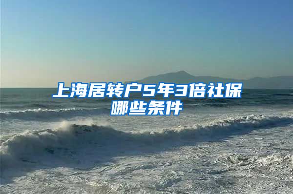 上海居转户5年3倍社保哪些条件