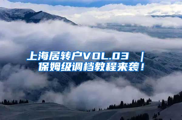 上海居转户VOL.03 ｜ 保姆级调档教程来袭！