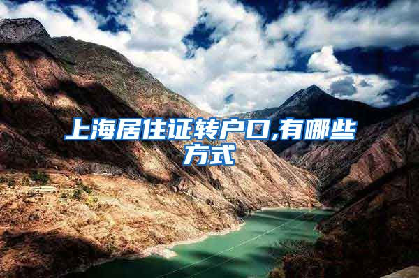 上海居住证转户口,有哪些方式