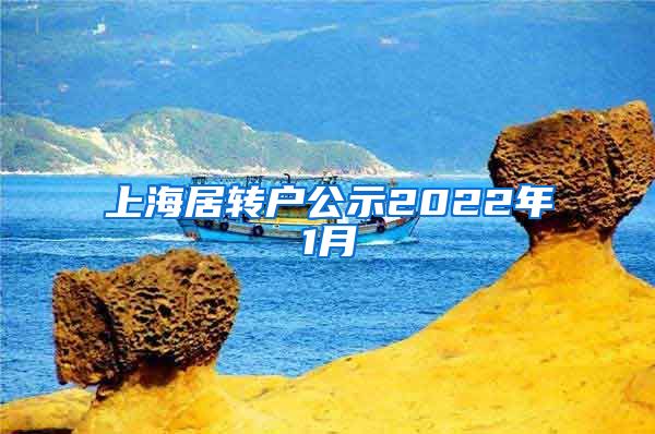 上海居转户公示2022年1月