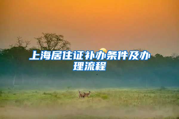 上海居住证补办条件及办理流程