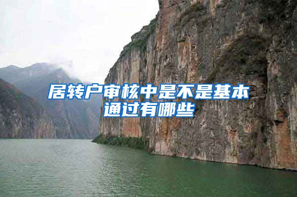 居转户审核中是不是基本通过有哪些