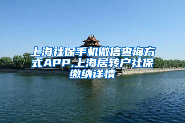 上海社保手机微信查询方式APP,上海居转户社保缴纳详情
