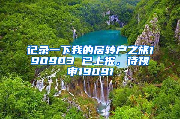 记录一下我的居转户之旅190903 已上报，待预审19091
