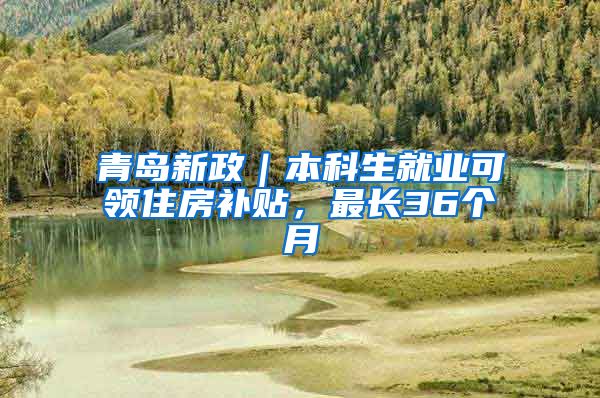 青岛新政｜本科生就业可领住房补贴，最长36个月