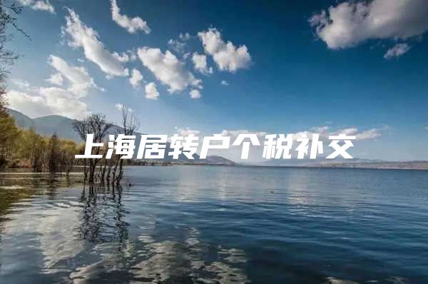 上海居转户个税补交