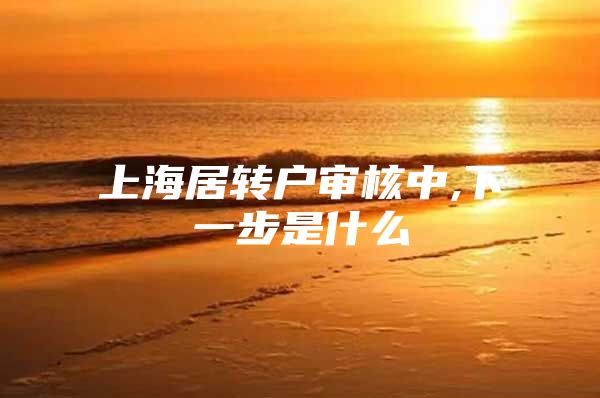 上海居转户审核中,下一步是什么