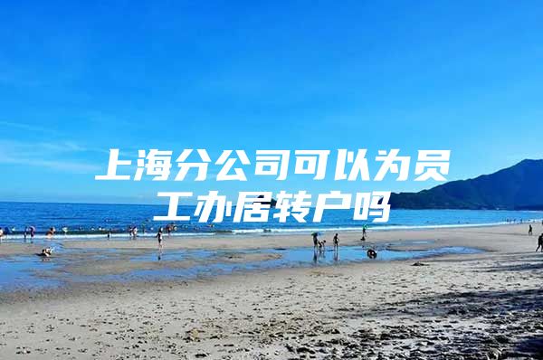 上海分公司可以为员工办居转户吗