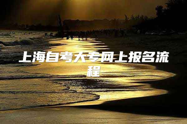 上海自考大专网上报名流程