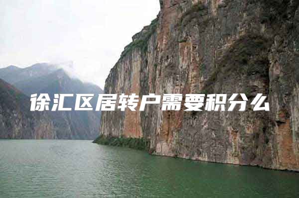 徐汇区居转户需要积分么