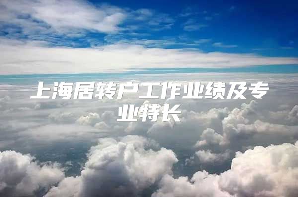 上海居转户工作业绩及专业特长