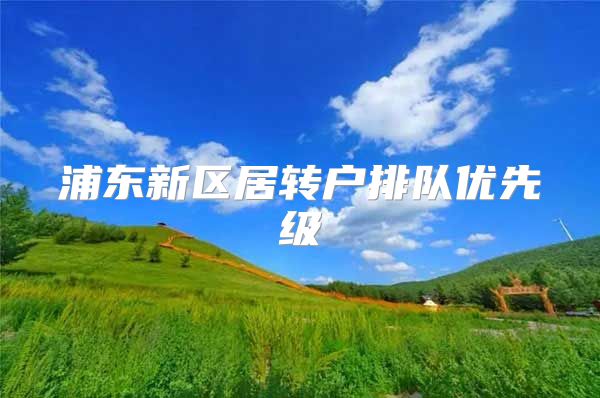 浦东新区居转户排队优先级