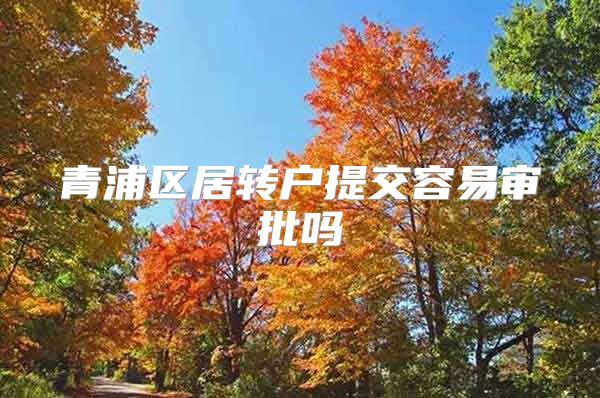 青浦区居转户提交容易审批吗