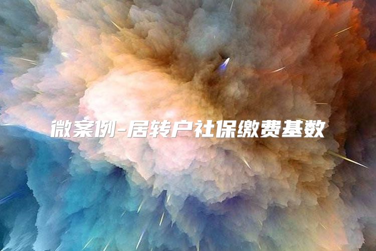 微案例-居转户社保缴费基数
